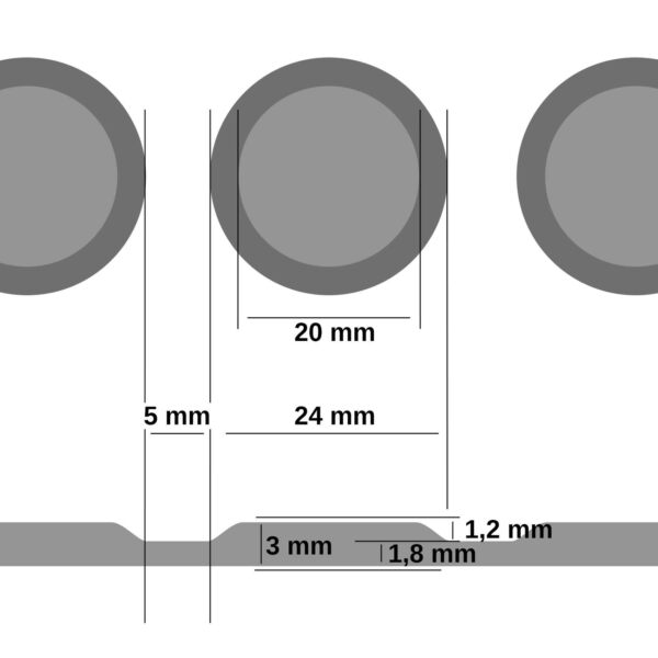 Gummimatte Saturn, zuschneidbare Meterware feinripp 100x200 cm