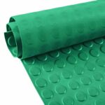 TPE Gummimatten Gummiläufer Meterware Grün Noppen Bodenbelag Gummi Stärke: 3mm -100 cm Breit antirutsch