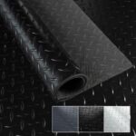 PVC Bodenbelag Meterware Dionis Antirutschmatte Vinylboden geruchslos Tränenblech Schwarz / Silber / Anthrazit Stärke: 1,5mm | Breite 100cm
