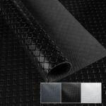 PVC Bodenbelag Meterware Antirutschmatte Vinylboden Dionis geruchslos Karo Schwarz / Silber / Anthrazit Stärke: 1,5mm | Breite 100cm