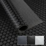PVC Bodenbelag Meterware Dionis Antirutschmatte Vinylboden geruchslos Noppen Schwarz / Silber / Anthrazit Stärke: 1,5mm | Breite 100cm