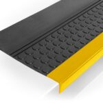 Stuffenmatten gummiert Schwarz Gelb Gummi-Stufenmatte Winkelkante