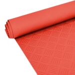 Gummimatten TPE Meterware Rot Bodenbelag Riffelblechmatte geruchsarm Gummi Stärke: 3mm -100 cm Breit Rollenware