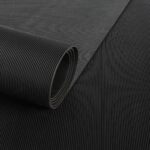 Gummimatten Meterware TPE Gummiläufer Bodenbelag Feinriefen Schwarz 3mm -100 cm Breit Rollenware