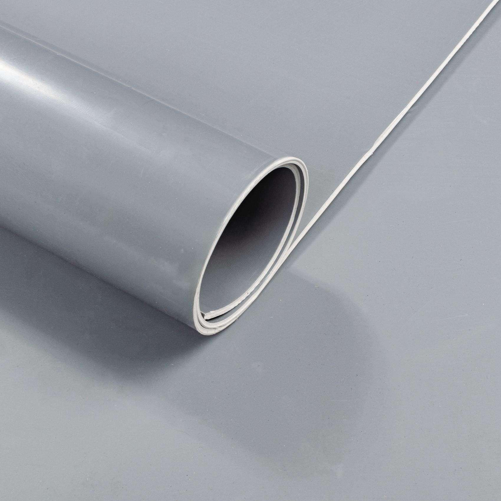 Gummimatten Meterware TPE Gummiläufer Bodenbelag Glatt Grau 3mm -100 cm Breit Rollenware geruchlos 100x100cm