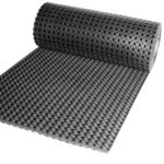 Ringgummimatte Meterware Gummiringmatte Wabenmatte Gummi Ringmatte Schwarz Breite 100cm