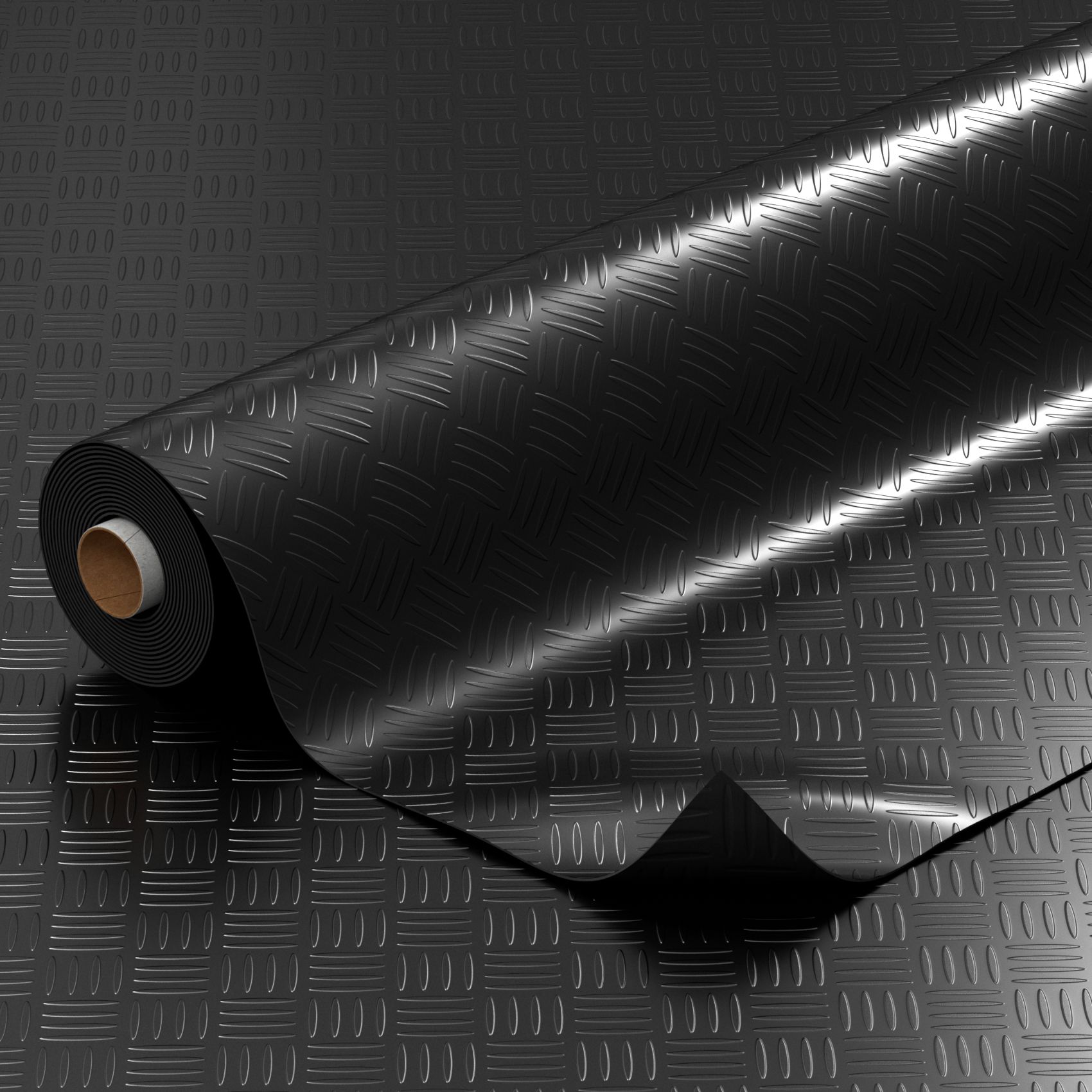PVC-Bodenbelag Noppenmatte Riffelblech Tränenblechoptik Meterware | Stärke: 1mm | Breite 100cm 200x100cm