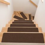 Stufenmatte Treppenteppich Treppenstufen Teppich Treppenstufenmatte Schoko 21 Größen