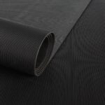 Gummimatte Gummiläufer Feinriefen Schwarz 3mm 100cmx60cm, Geruchslos - Bodenbelag, Bodenmatte