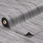 PVC Bodenbelag Vinylboden Meterware PVC Boden Holz Grau Breite 140cm